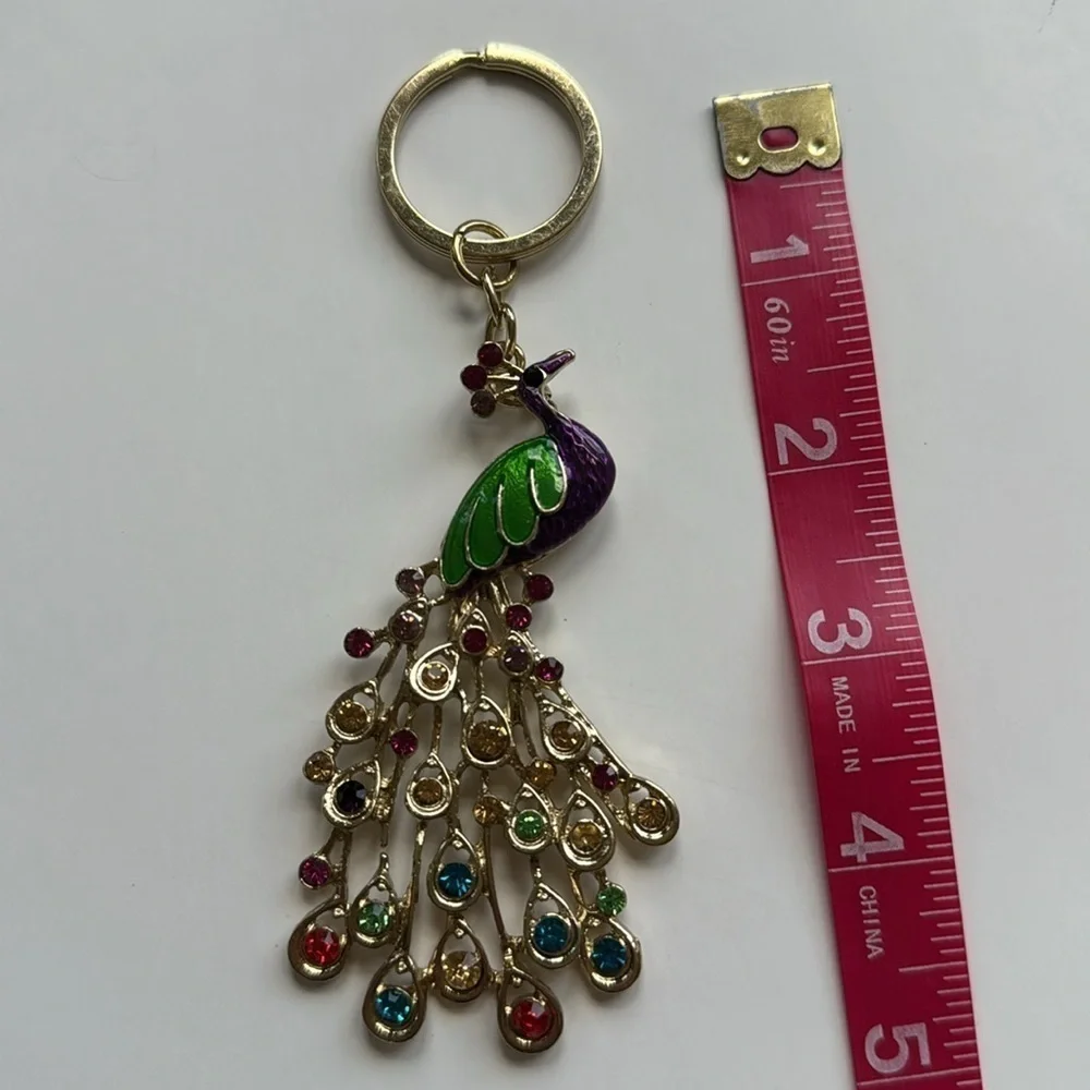Colorful Peacock Keychain